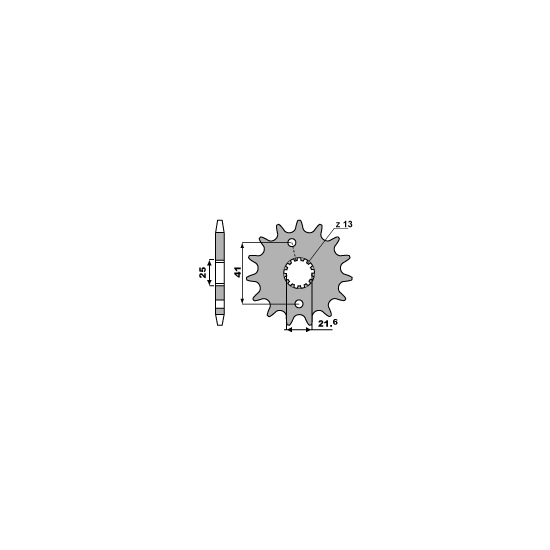 PBR ZĘBATKA PRZEDNIA 438 14 18NC SUZUKI GSX 400 F 81-86, GR 650 (-1) (ŁAŃC. 520)