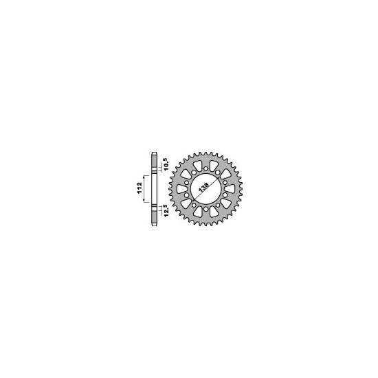 PBR ZĘBATKA TYLNA 4384 43 C45 HONDA CB500F/R/X 13-15 (JTR1316.43) (+2) (ŁAŃC.520)