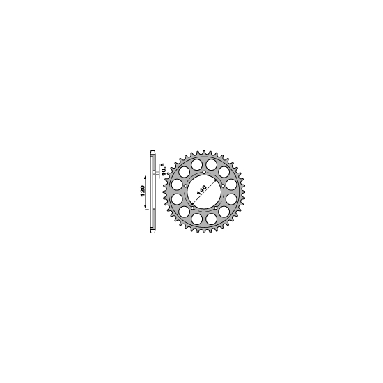 PBR ZĘBATKA TYLNA 4409 46 C45 TRIUMPH TIGER 955 05-08 (JTR1800.46) (ŁAŃC. 530)