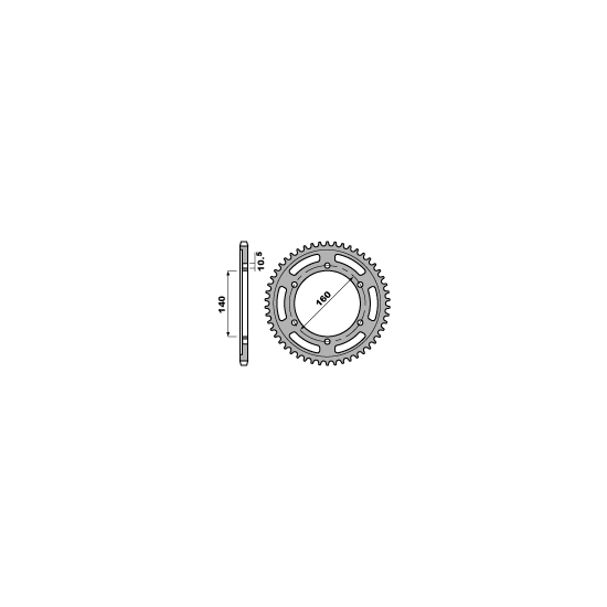 PBR ZĘBATKA TYLNA 502 47 C45 GPX 750 R (86-90) (ŁAŃC. 530)