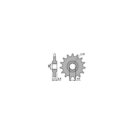 PBR ZĘBATKA PRZEDNIA 600 11 18NC (ŁAŃC. 415) MINARELLI AM6