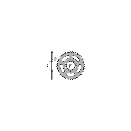 PBR ZĘBATKA TYLNA 843 46 C45 YAMAHA DT 125LC '85-'88, SR 125 '85-'94, DT 80LC (JTR843.46)* (ŁAŃC. 428)