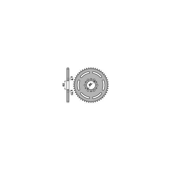 PBR ZĘBATKA TYLNA 845 46 F YAMAHA SR 250 91-00 (JTR845.46) (ŁAŃC. 520)