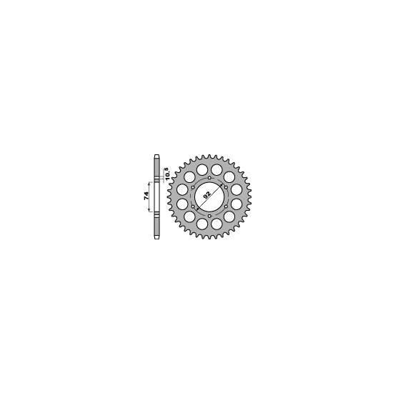 PBR ZĘBATKA TYLNA 852 45 C45 YAMAHA ZJ550 81-85 (ŁAŃC. 530) (JTR856.45)