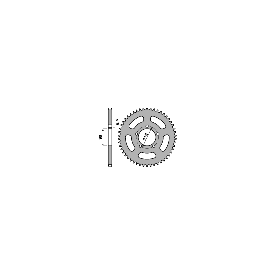 PBR ZĘBATKA TYLNA 893 56 F KTM SX 60/65 98-03 (ŁAŃC. 420) (JTR894.56)