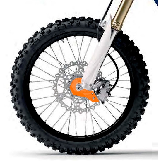 POLISPORT OSŁONA DOLNEJ CZĘŚCI AMORTYZATORA PRZÓD (Z ZESTAWEM MONTAŻOWYM) HUSQVARNA TC/FC/TE/FE '15-'24; KTM SX/SX-F/EXC/EXC-F '15-'24; GAS GAS MC/MC-
