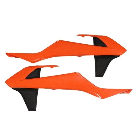 POLISPORT OSŁONY CHŁODNICY (KOMPLET) KTM SX/SXF '16-'18; EXC/EXCF '17-'19 KOLOR POMARAŃCZOWY/CZARNY
