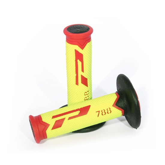 PROGRIP MANETKI PG788 OFF ROAD (22+25MM, DŁ.115MM) KOLOR CZERWONY/ŻÓŁTY FLUO/ CZARNY (TRÓJSKŁADNIKOWE) (PG788/14) (788-228)
