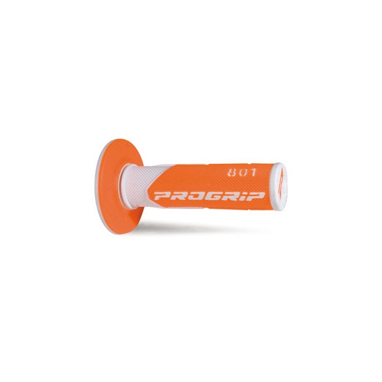 PROGRIP MANETKI PG801 OFF ROAD (22+25MM, DŁ.115MM) KOLOR BIAŁY/POMARAŃCZOWY FLUO (DWUSKŁADNIKOWE) (PG801WH/ORF) (801-242)