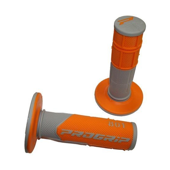PROGRIP MANETKI PG801 OFF ROAD (22+25MM, DŁ.115MM) KOLOR SZARY/POMARAŃCZOWY (DWUSKŁADNIKOWE) (801-287) (PG801GY/OR)