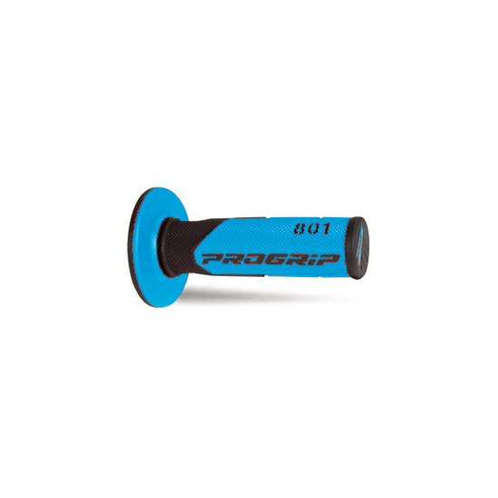 PROGRIP MANETKI PG801 OFF ROAD (22+25MM, DŁ.115MM) KOLOR CZARNY/JASNY NIEBIESKI (DWUSKŁADNIKOWE) (PG801) (801-286)
