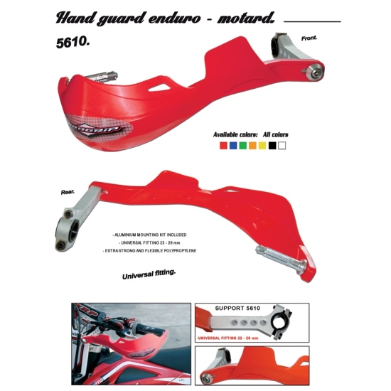 PROGRIP OSŁONY RĄK (HANDBARY) PG5610 MOCOWANE DWUPUNKTOWO (22+28MM) KOLOR ZIELONY (PG5610GN) (5610-103) - PROMOCJA - STD CENA 179,80