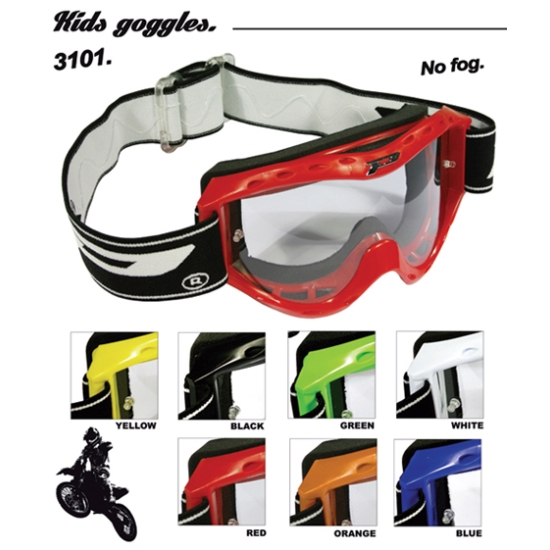 PROGRIP GOGLE PG3101-101 ATZAKI KID DZIECIĘCE KOLOR BIAŁY (SZYBA PG3111 1MM, NO FOG, ANTI UV) (PG3101WH) (3101-101)