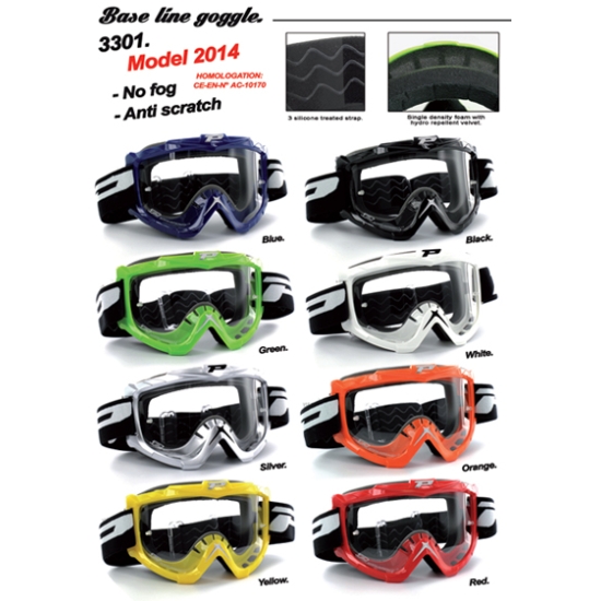 PROGRIP GOGLE PG3301-101 NASWA KOLOR BIAŁY (SZYBA PG3210 ANTISCRATCH, NO FOG, ANTI UV) (PG3301/14WH) (3301-101) - WYCOFANE Z OFERTY - WYPRZEDAŻ