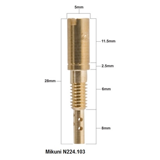 PROX DYSZA WOLNYCH OBROTÓW MIKUNI TYP N224.103 ŚREDNICA #12,5 ( 1 SZT. )