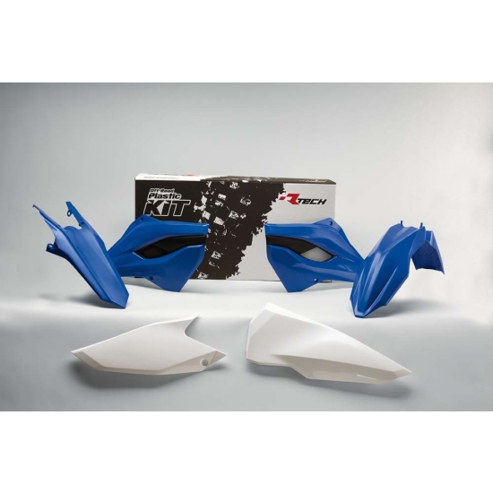 RACETECH (RTECH) KOMPLET PLASTIKÓW HUSABERG TE/FE 125/250/300/350/450/501 '13-'14 KOLOR OEM NIEBIESKI BIAŁY