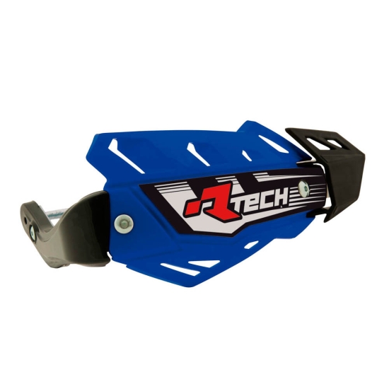 RACETECH (RTECH) OSŁONY RĄK (HANDBARY) FLX ATV/QUAD KOLOR NIEBIESKI (Z 3 RODZAJAMI MOCOWAŃ DO KIEROWNICY)