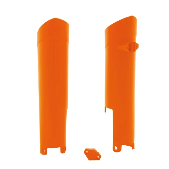 RACETECH (RTECH) OSŁONY TELESKOPÓW KTM SX 125-250, SXF 250-505, EXC/EXCF 125-530 (08-14), GAS GAS MC/EC/FSR 125-300 KOLOR OEM POMARAŃCZOWY (KT04002127