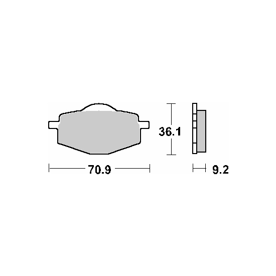 SBS PROMOCJA KLOCKI HAMULCOWE KH101 STREET STANDART CERAMIC YAMAHA CRYPTON 105 '98-'04, CYGNUS 50 '96-'01, DT 50R '89-'97, DT 125R '96-'07, TDR/TZR 50