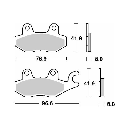 SBS PROMOCJA KLOCKI HAMULCOWE KH165 / KH215 STREET STANDART CERAMIC KOLOR CZARNY