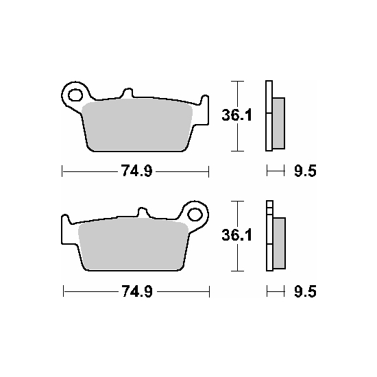 SBS PROMOCJA KLOCKI HAMULCOWE KH131 STREET STANDART CERAMIC KOLOR CZARNY