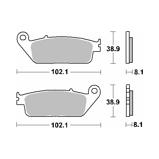 SBS KLOCKI HAMULCOWE KH142 / KH226 MAXI CARBON TECH KOLOR CZARNY