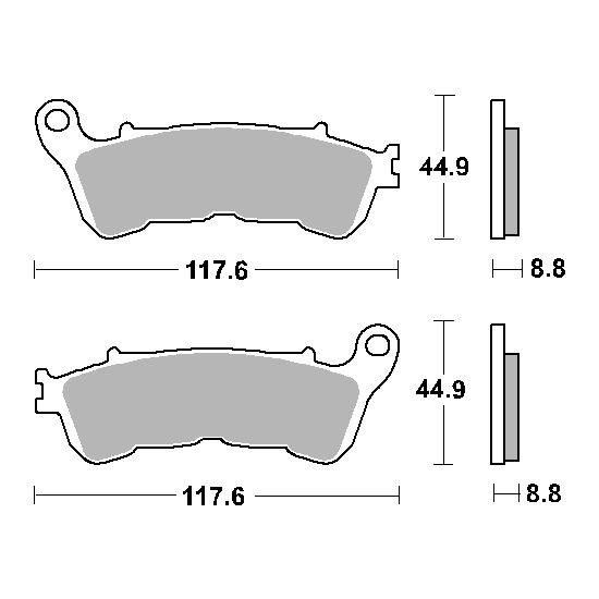 SBS PROMOCJA KLOCKI HAMULCOWE KH388 STREET / SCOOTER STANDART CERAMIC KOLOR CZARNY
