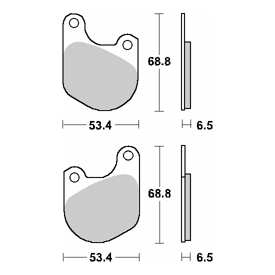 SBS WYPRZEDAŻ KLOCKI HAMULCOWE KH71 STREET STANDART CERAMIC KOLOR CZARNY PASUJE DO: HARLEY DAVIDSON LOW RIDER/ TOU GLIDE/ LOW GLIDE/WILDE GLIDE PRZÓD
