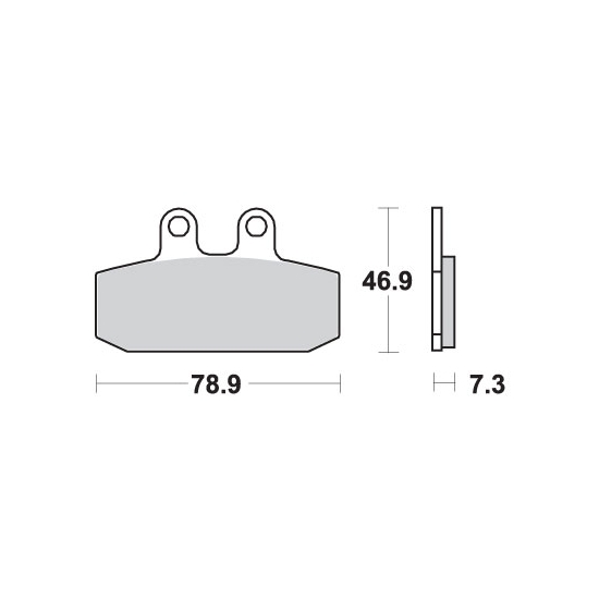 SBS KLOCKI HAMULCOWE KH256 STREET STANDART CERAMIC KOLOR CZARNY