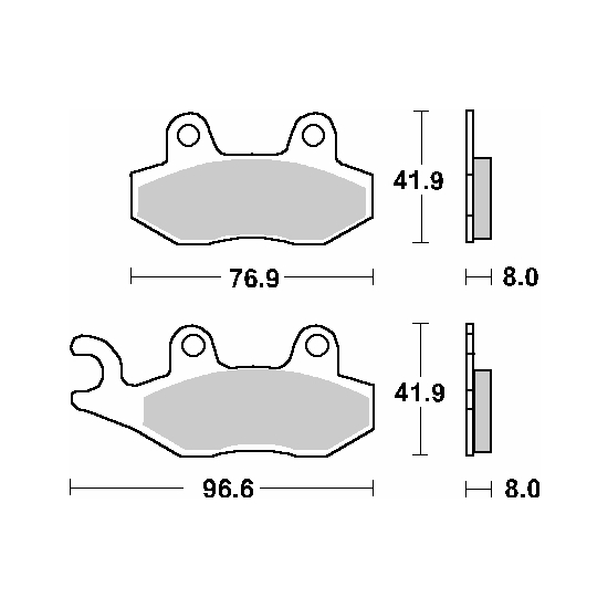 SBS PROMOCJA KLOCKI HAMULCOWE KH135 / KH214 STREET STANDART CERAMIC KOLOR CZARNY