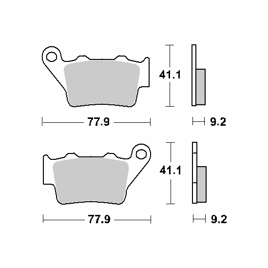 SBS PROMOCJA KLOCKI HAMULCOWE KH208 STREET STANDART CERAMIC KOLOR CZARNY