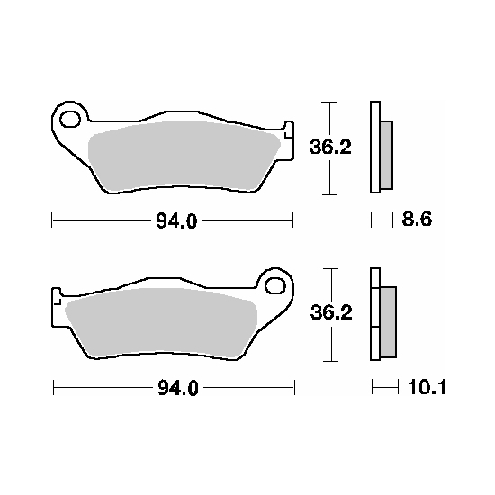 SBS KLOCKI HAMULCOWE KH363 STREET STANDART CERAMIC KOLOR CZARNY PASUJE DO: BMW R850/1100/1150/1200, K1200/1300 TYŁ