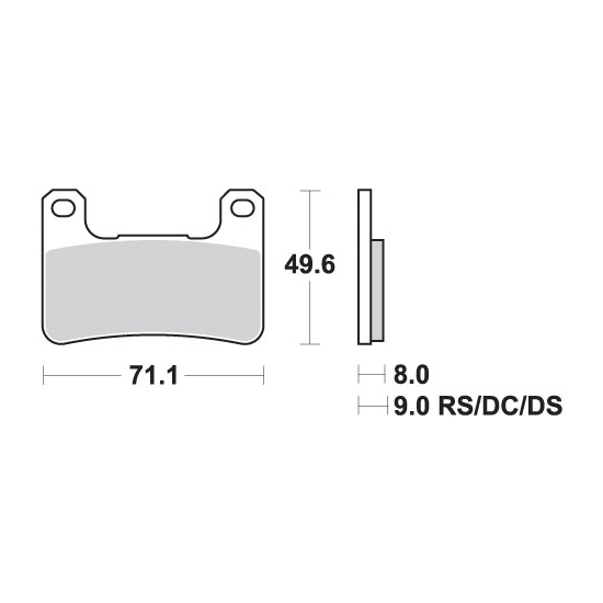 SBS KLOCKI HAMULCOWE KH379 RACING DUAL CARBON KOLOR CZARNY PASUJE DO: SUZUKI GSX-R 600/750/100/1300 PRZÓD