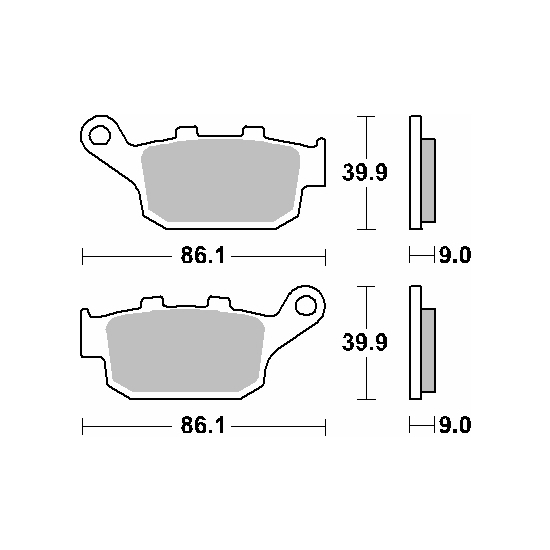 SBS KLOCKI HAMULCOWE KH496 STREET PERFORMANCE (EXCEL) SINTER KOLOR ZŁOTY PASUJE DO: HONDA CBR250/300/650, CB500/650, CRF1000 TYŁ