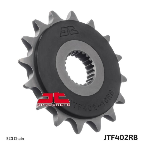 JT ZĘBATKA PRZEDNIA 402 16 Z GUMĄ BMW F 650 '94-'15, APRILIA PEGASO 650 '98-'04 (40216JTRB) (ŁAŃC. 520)