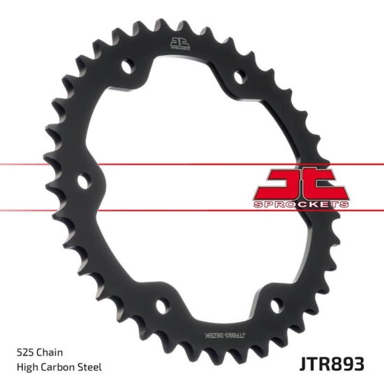 JT ZĘBATKA TYLNA 4642 38 KTM 1290 SUPERDUKE (14-18) (464238JTZBK) (ŁAŃC.525) KOLOR CZARNY - ZASTĘPUJE JTR893.38