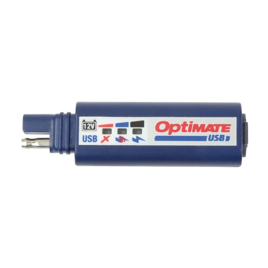OPTIMATE ŁADOWARKA USB ZE ZŁĄCZEM SAE ORAZ WSKAŹNIKIEM NAŁADOWANIA AKUMULATORA (5V 2400MA) (EL)