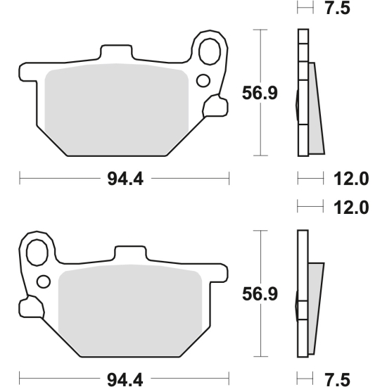 TRW ZF KLOCKI HAMULCOWE KH61 ORGANIC YAMAHA XS / XV 750 80-82, XS 850 82, PRZÓD (PROMOCJA)