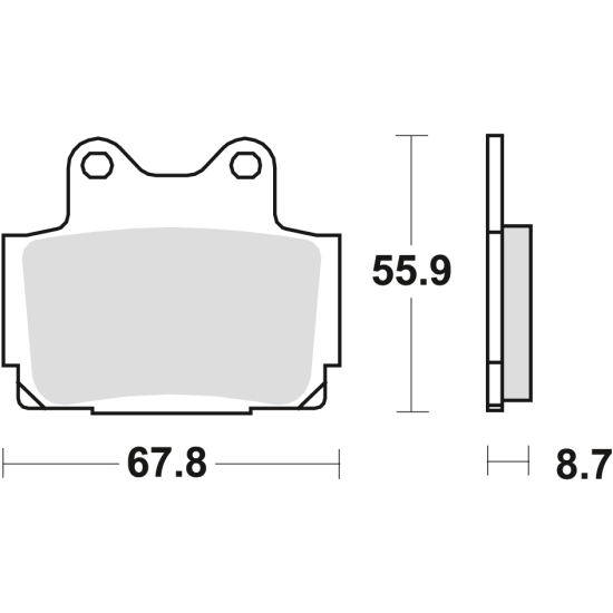 TRW ZF KLOCKI HAMULCOWE KH104 ORGANIC YAMAHA TZR 125 88-92, FZS 600 98-03, SRX 600 86-95, XJ 600 / DIVERSION 92-03, PRZÓD / TYŁ