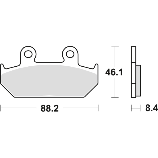TRW ZF KLOCKI HAMULCOWE KH124 KH412 ORGANIC HONDA VT 600 SHADOW '88, NX 650 DOMINATOR 90-94, VFR 750 86-87, CBR 1000 F 87-88, PRZÓD