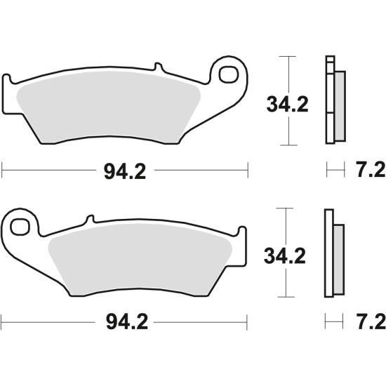 TRW ZF KLOCKI HAMULCOWE KH185 KH389 SINTER SINTER STREET HONDA XL 125 03-08, XR 400 96-03, XLV 650 TRANSALP 97-13, XRV 750 AFRICA TWIN 93-03, KAWASAKI