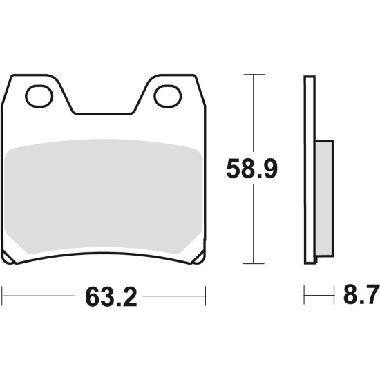 TRW ZF KLOCKI HAMULCOWE KH348 SINTER STREET YAMAHA FZS 1000 FAZER 01-05, XJR 1300 02-16, TYŁ (PROMOCJA)