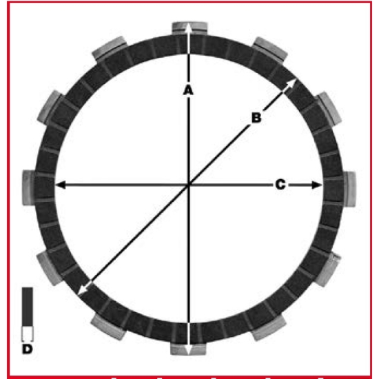 TRW ZF TARCZE SPRZĘGŁOWE YAMAHA YZ 250 88-91, XVS 650 98-07, MT-07 14-, TRACER 700 16-19, XSR700 16-, (EBS2309)