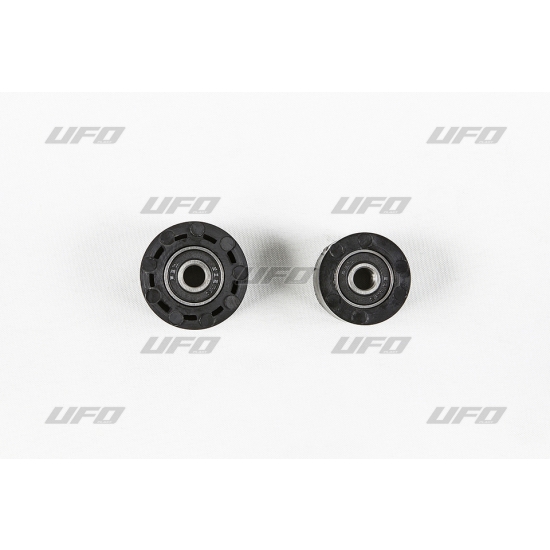 UFO ROLKA KOMPLET 2 SZT.GÓRA I DÓŁ ŁAŃCUCHA HONDA CRF 250R '12-18, CRF 450R/X '12-16 KOLOR CZARNY (8X38X24MM) I (8X34X24MM) 79-5014 ,79-5015