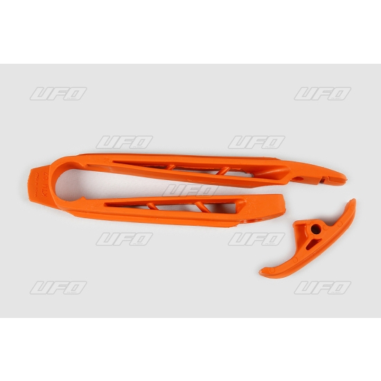 UFO ŚLIZG ŁAŃCUCHA (MAŁY I DUŻY) KTM SX/SXF '07-'10, EXC '08-'11 KOLOR POMARAŃCZOWY