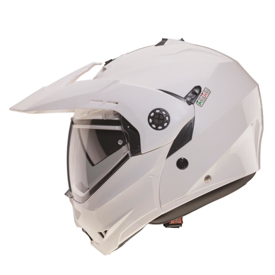 CABERG WYPRZEDAŻ KASK SZCZĘKOWY FLIP-UP ENDURO MODEL TOURMAX (PINLOCK) KOLOR BIAŁY METALIK ROZMIAR XS (5/5 GWIAZDEK W TESTACH SHAR (PINLOCK W ZESTAWIE
