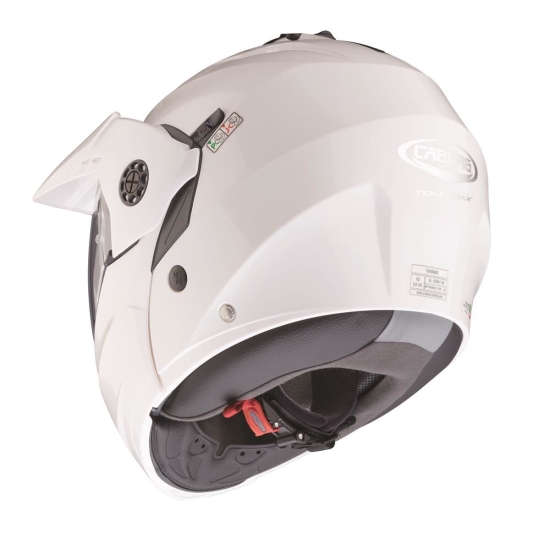 CABERG WYPRZEDAŻ KASK SZCZĘKOWY FLIP-UP ENDURO MODEL TOURMAX (PINLOCK) KOLOR BIAŁY METALIK ROZMIAR XS (5/5 GWIAZDEK W TESTACH SHAR (PINLOCK W ZESTAWIE