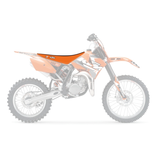 BLACKBIRD POKROWIEC / POSZYCIE NA SIEDZENIE KTM SX 85 '04-'12 DOUBLE GRIP 3 KOLOR CZARNY POMARAŃCZOWY