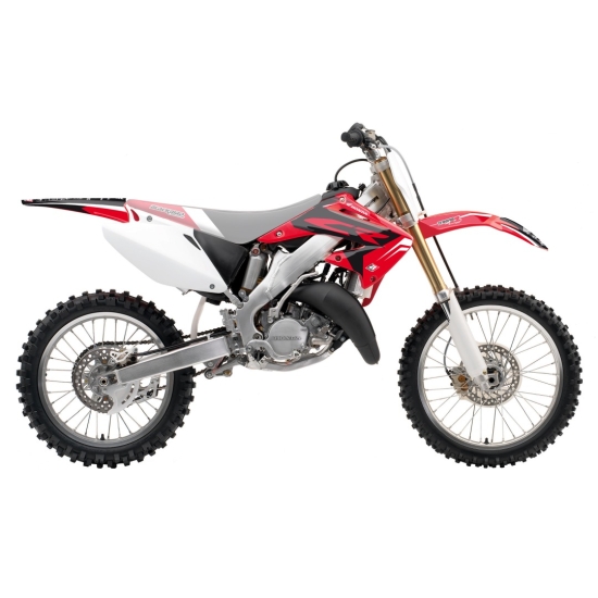 BLACKBIRD WYPRZEDAŻ KOMPLET NAKLEJEK (OKLEIN) HONDA CR 125R '00-'01, CR 250R '02-'07 DREAM 4 KOLOR CZERWONY CZARNY