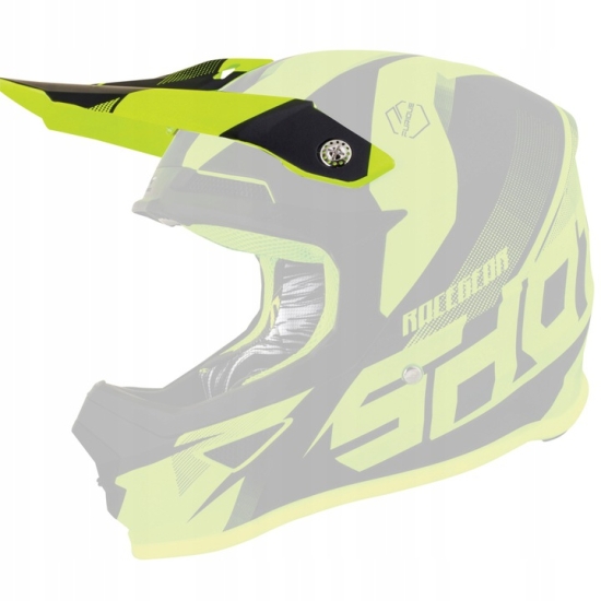 SHOT RACING WYPRZEDAŻ CZĘŚCI DASZEK (PEAK) DO KASKU FURIOUS ULTIMATE NEON/YELLOW MAT KOLOR ŻÓŁTY FLUO MAT